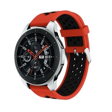 Ремешок Deexe Dual Color для Samsung Galaxy Watch 46mm / Watch 3 45mm / Gear S3 - Red / Black