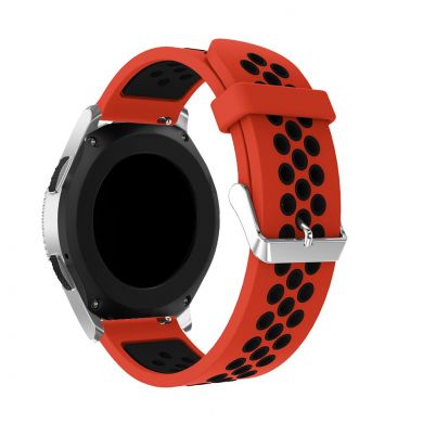 Ремешок Deexe Dual Color для Samsung Galaxy Watch 46mm / Watch 3 45mm / Gear S3 - Red / Black