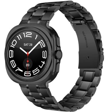 Ремешок Deexe Stainless Steel Strap для Samsung Galaxy Watch 8 (40/44mm) / 8 Classic - Black