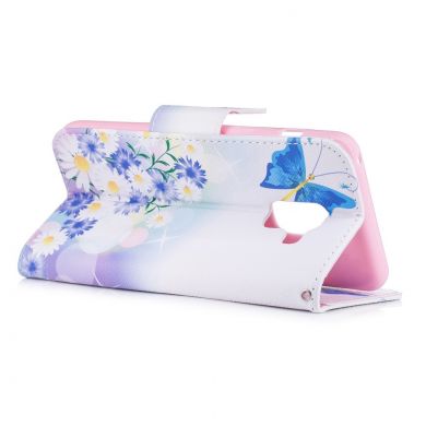 Чохол-книжка Deexe Color Wallet для Samsung Galaxy A8 2018 (A530) - Butterfly in Flowers D