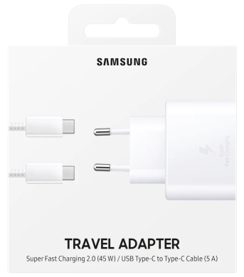 Сетевое зарядное устройство Samsung Travel Adapter 45W (EP-TA845XWEGRU) - White