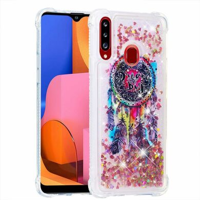 Силіконовий (TPU) чохол Deexe Fashion Glitter для Samsung Galaxy A20s (A207), Feather Dream Catcher