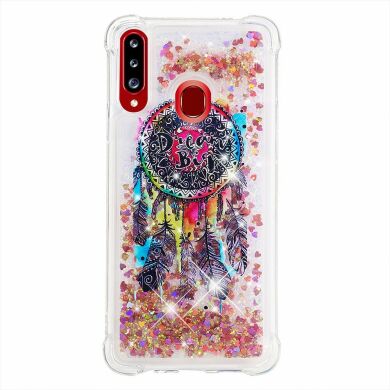 Силіконовий (TPU) чохол Deexe Fashion Glitter для Samsung Galaxy A20s (A207), Feather Dream Catcher