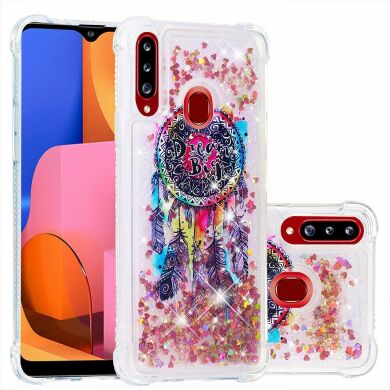 Силіконовий (TPU) чохол Deexe Fashion Glitter для Samsung Galaxy A20s (A207), Feather Dream Catcher