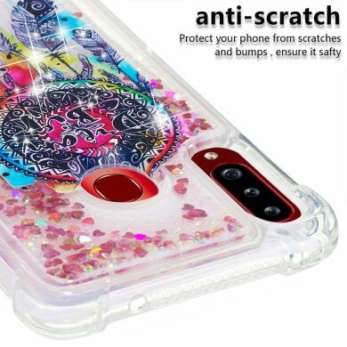 Силіконовий (TPU) чохол Deexe Fashion Glitter для Samsung Galaxy A20s (A207), Feather Dream Catcher