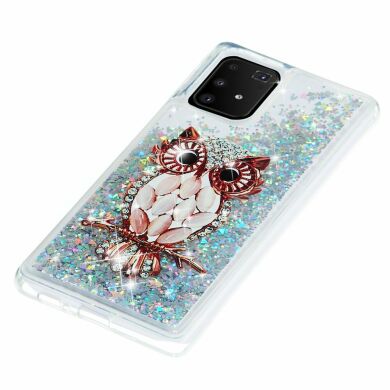 Силиконовый (TPU) чехол Deexe Fashion Glitter для Samsung Galaxy S10 Lite (G770) - Owl