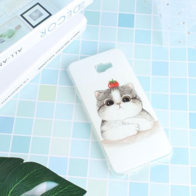 Силиконовый (TPU) чехол Deexe Life Style для Samsung Galaxy J4+ (J415) - Cute Cat