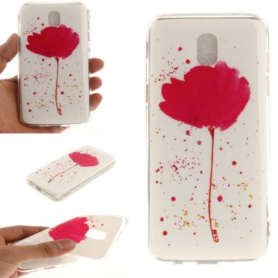 Силиконовый (TPU) чехол Deexe Life Style для Samsung Galaxy J5 2017 (J530) - Red Flower