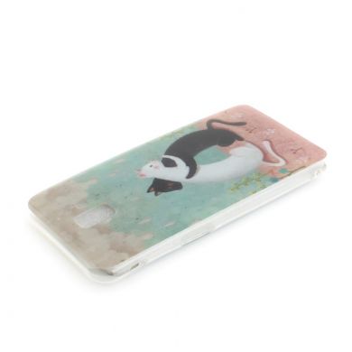 Силіконовий (TPU) чохол Deexe Life Style для Samsung Galaxy J6+ (J610), Black and White Cats