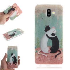 Силіконовий (TPU) чохол Deexe Life Style для Samsung Galaxy J6+ (J610), Black and White Cats