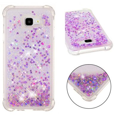 Силіконовий (TPU) чохол Deexe Liquid Glitter для Samsung Galaxy J4+ (J415) - Light Purple