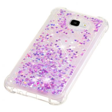 Силіконовий (TPU) чохол Deexe Liquid Glitter для Samsung Galaxy J4+ (J415) - Light Purple