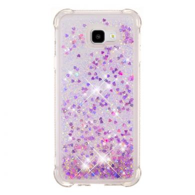 Силіконовий (TPU) чохол Deexe Liquid Glitter для Samsung Galaxy J4+ (J415) - Light Purple