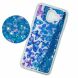 Силиконовый (TPU) чехол Deexe Liquid Glitter для Samsung Galaxy J6+ (J610) - Blue Butterflies. Фото 3 из 6