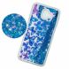 Силиконовый (TPU) чехол Deexe Liquid Glitter для Samsung Galaxy J6+ (J610) Blue Butterflies
