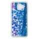 Силиконовый (TPU) чехол Deexe Liquid Glitter для Samsung Galaxy J6+ (J610) Blue Butterflies
