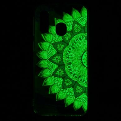 Силіконовий (TPU) чохол Deexe LumiCase для Samsung Galaxy A40 (А405) - Flower Pattern