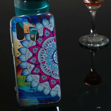 Силіконовий (TPU) чохол Deexe LumiCase для Samsung Galaxy A40 (А405) - Flower Pattern