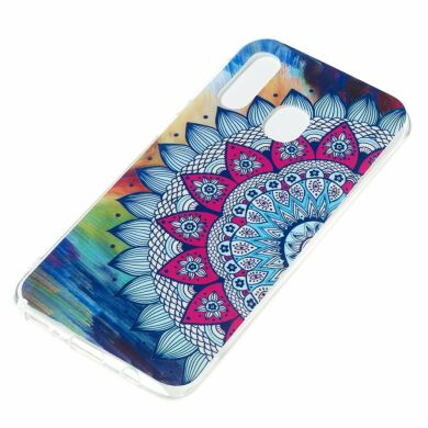 Силіконовий (TPU) чохол Deexe LumiCase для Samsung Galaxy A40 (А405) - Flower Pattern