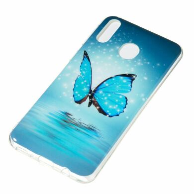 Силиконовый (TPU) чехол Deexe LumiCase для Samsung Galaxy M20 (M205) - Blue Butterfly