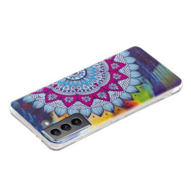 Силиконовый (TPU) чехол Deexe LumiCase для Samsung Galaxy S21 FE (G990) - Mandala Flower