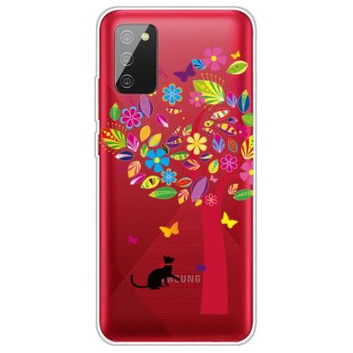 Силіконовий (TPU) чохол Deexe Pretty Glossy для Samsung Galaxy A02s (A025) - Colorful Tree