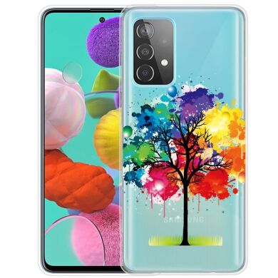 Силиконовый (TPU) чехол Deexe Pretty Glossy для Samsung Galaxy A53 - Colorful Tree