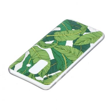 Силиконовый (TPU) чехол Deexe Pretty Glossy для Samsung Galaxy A6+ 2018 (A605) - Green Leaves