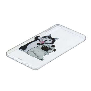 Силиконовый (TPU) чехол Deexe Pretty Glossy для Samsung Galaxy A7 2018 (A750) - Husky and Shar Pei