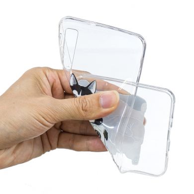 Силиконовый (TPU) чехол Deexe Pretty Glossy для Samsung Galaxy A7 2018 (A750) - Husky and Shar Pei