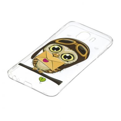 Силиконовый (TPU) чехол Deexe Pretty Glossy для Samsung Galaxy J4 2018 (J400) - Owl