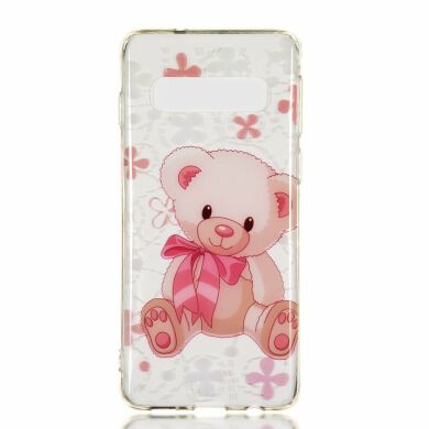 Силіконовий (TPU) чохол Deexe Pretty Glossy для Samsung Galaxy S10 (G973) - Cute Bear Doll