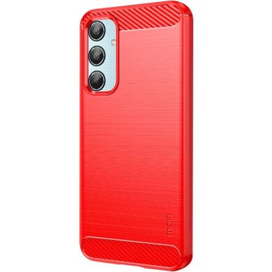 Силиконовый (TPU) чехол MOFI Carbon Fiber для Samsung Galaxy M35 (M356) - Red