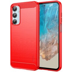 Силіконовий (TPU) чохол MOFI Carbon Fiber для Samsung Galaxy M35 (M356) - Red