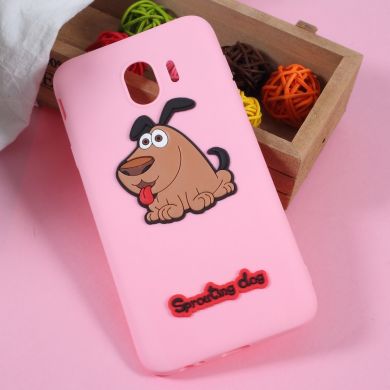 Силиконовый (TPU) чехол UniCase 3D Cartoon Pattern для Samsung Galaxy J4 2018 (J400) - Cute Dog B