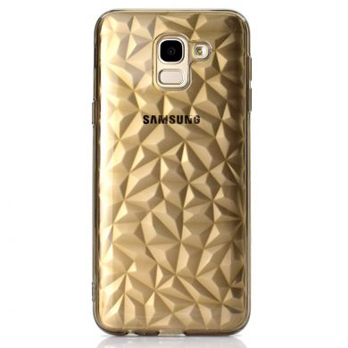 Силиконовый (TPU) чехол UniCase 3D Diamond Grain для Samsung Galaxy J6 2018 (J600) - Grey
