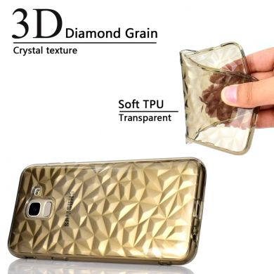 Силиконовый (TPU) чехол UniCase 3D Diamond Grain для Samsung Galaxy J6 2018 (J600) - Grey