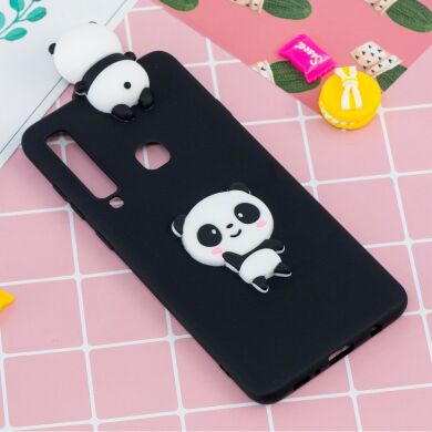 Силиконовый (TPU) чехол UniCase 3D Pattern для Samsung Galaxy A9 2018 (A920) - Panda / Black Background