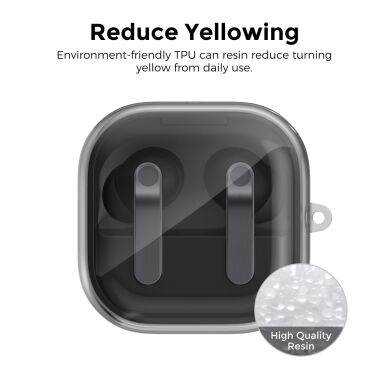Захисний чохол AHASTYLE Crystal Split для Samsung Galaxy Buds 4 / Buds 4 Pro - Transparent Grey