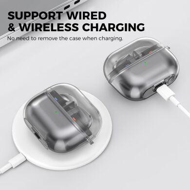 Защитный чехол AHASTYLE WG162 для Samsung Galaxy Buds 3 / Buds 3 Pro - Transparent Black
