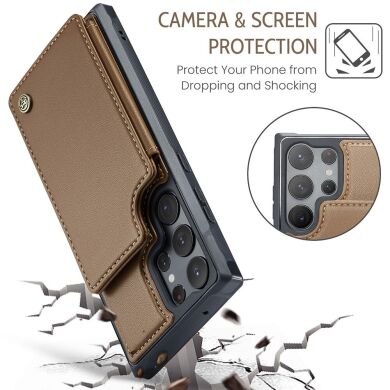 Защитный чехол CaseMe C22 Series для Samsung Galaxy S22 Ultra (S908) - Brown