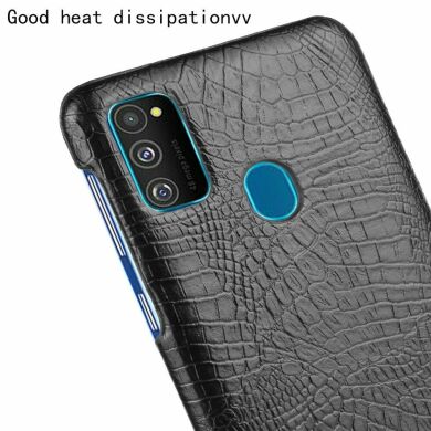 Захисний чохол Deexe Croco Style для Samsung Galaxy M30s (M307) / Galaxy M21 (M215) - Black