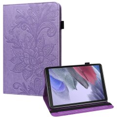 Захисний чохол Deexe Flower Print для Samsung Galaxy Tab A7 Lite (T220/T225) - Purple