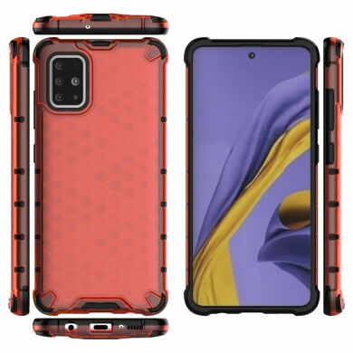 Защитный чехол Deexe Honeycomb Series для Samsung Galaxy A51 (А515) - Red