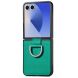 Защитный чехол Deexe Litchi Ring Case для Samsung Galaxy Flip 8 - Green. Фото 1 из 11