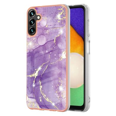 Защитный чехол Deexe Marble Style для Samsung Galaxy A35 (A356) - Purple