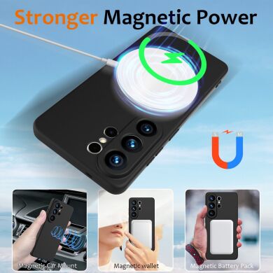 Захисний чохол Deexe Silicone Case with MagSafe для Samsung Galaxy S26 Ultra - Wine Red