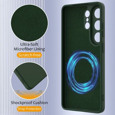 Захисний чохол Deexe Silicone Case with MagSafe для Samsung Galaxy S26 Ultra - Wine Red