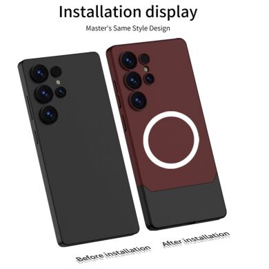 Захисний чохол GKK Magnetic Dip Case для Samsung Galaxy S24 Ultra (S928) - Red / Black