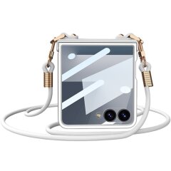 Захисний чохол GKK Slim Strap для Samsung Galaxy Flip 7 - Silver